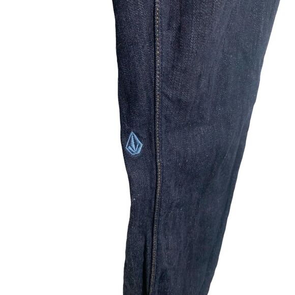 Volcom Vorta Slim Straight Fit Denim Dark Wash Blue Jeans Stretch Men's Size 28 - Picture 7 of 8